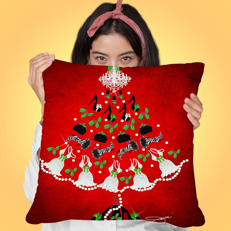 Favorite Things Tree Throw Pillow by Jodi Pedri