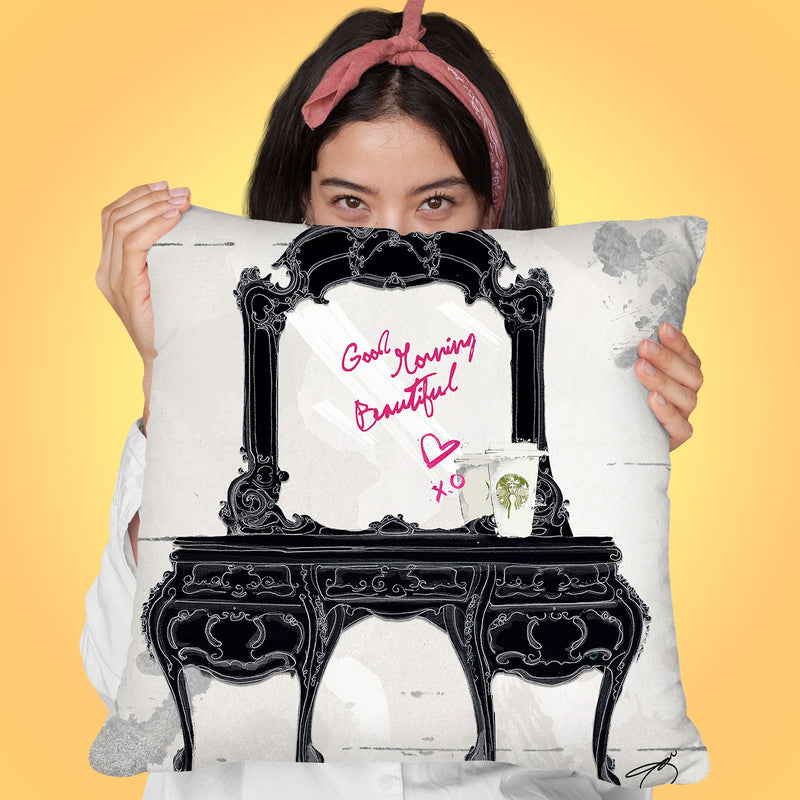 Good Morning Beautiful Throw Pillow by Jodi Pedri