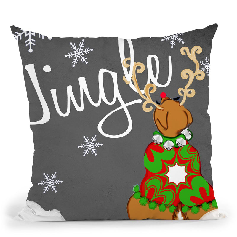 Jingle Throw Pillow by Jodi Pedri