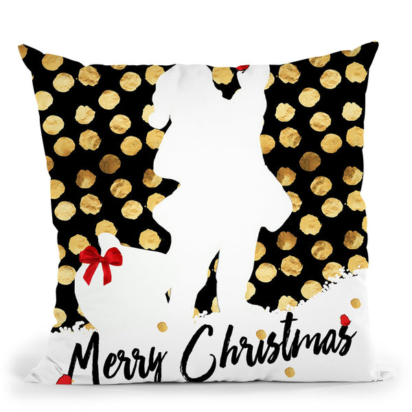 Merry Santa Throw Pillow by Jodi Pedri