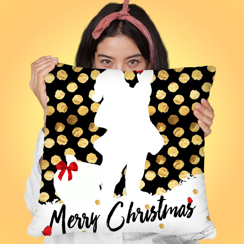 Merry Santa Throw Pillow by Jodi Pedri