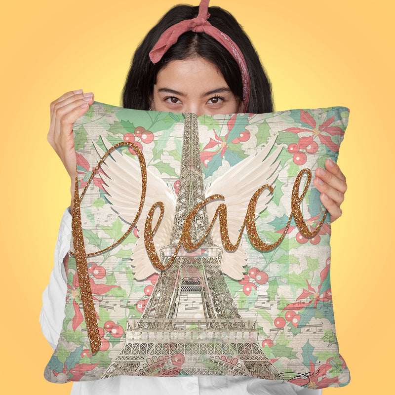 Paris Peace Throw Pillow by Jodi Pedri