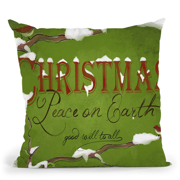 Peace On Earth Throw Pillow by Jodi Pedri