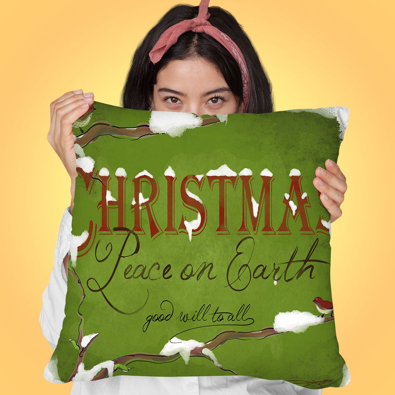Peace On Earth Throw Pillow by Jodi Pedri