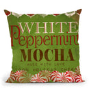 Peppermint Mocha Throw Pillow by Jodi Pedri