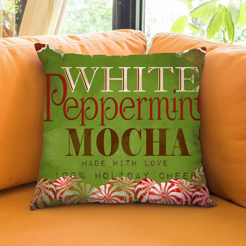 Peppermint Mocha Throw Pillow by Jodi Pedri