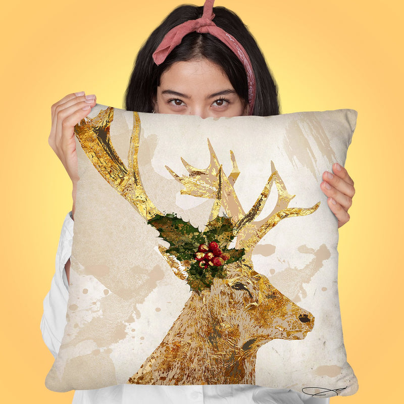 Prancer Throw Pillow by Jodi Pedri