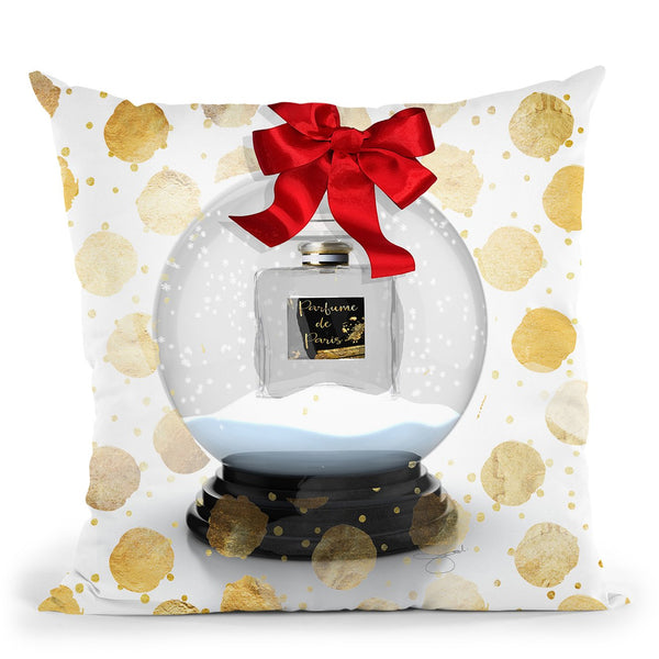 Snow Globe Perfume Throw Pillow by Jodi Pedri