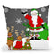 Snowflake Santa Throw Pillow by Jodi Pedri