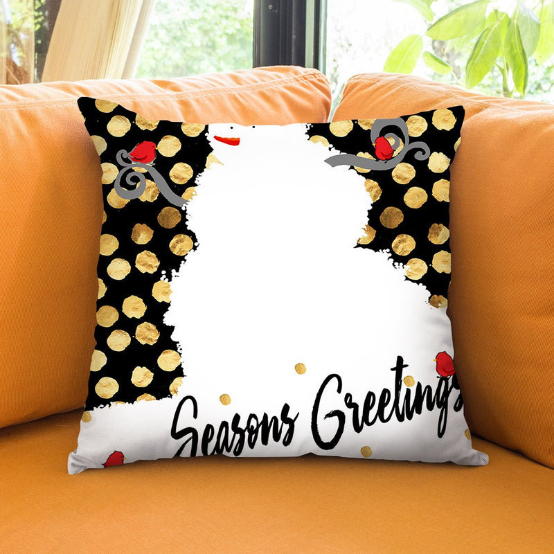 Snowman Throw Pillow by Jodi Pedri