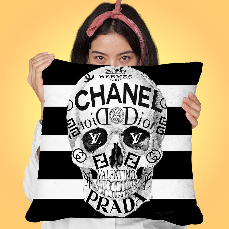 Couture To The Bone Throw Pillow by Jodi Pedri
