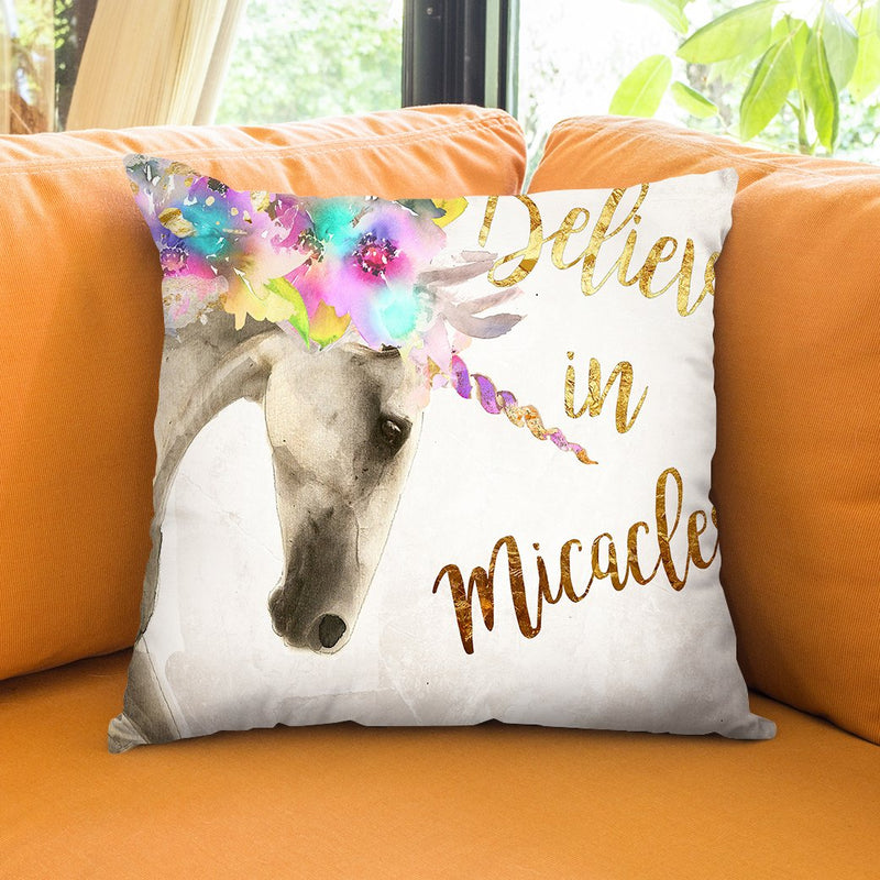 Believe Miracles Throw Pillow by Jodi Pedri