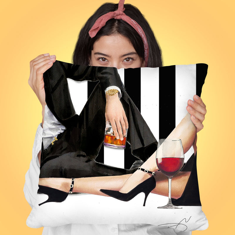 But Me A Drink Throw Pillow by Jodi Pedri