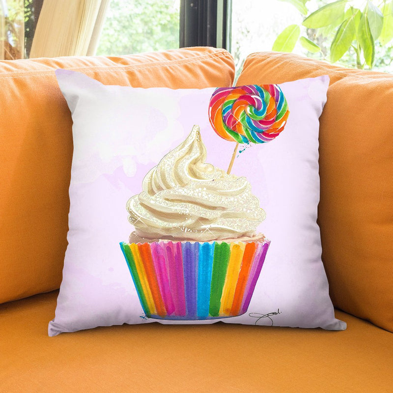 Cupcake I Throw Pillow by Jodi Pedri