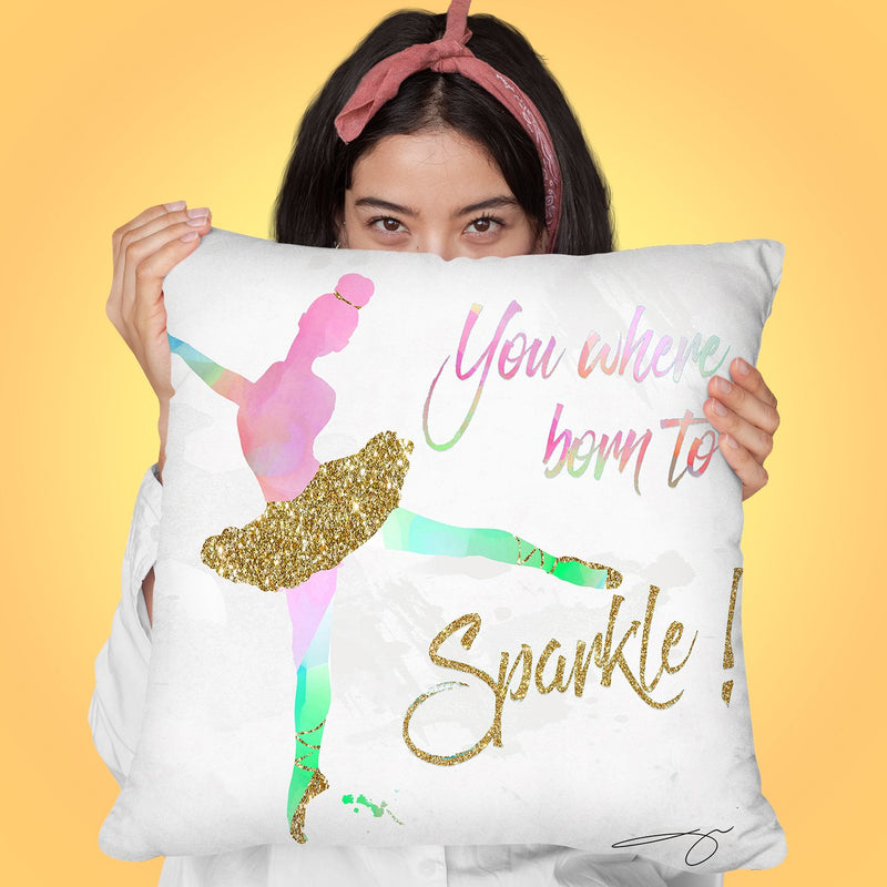 Dancer Sparkle Throw Pillow by Jodi Pedri