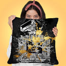 Explode In Black Throw Pillow by Jodi Pedri