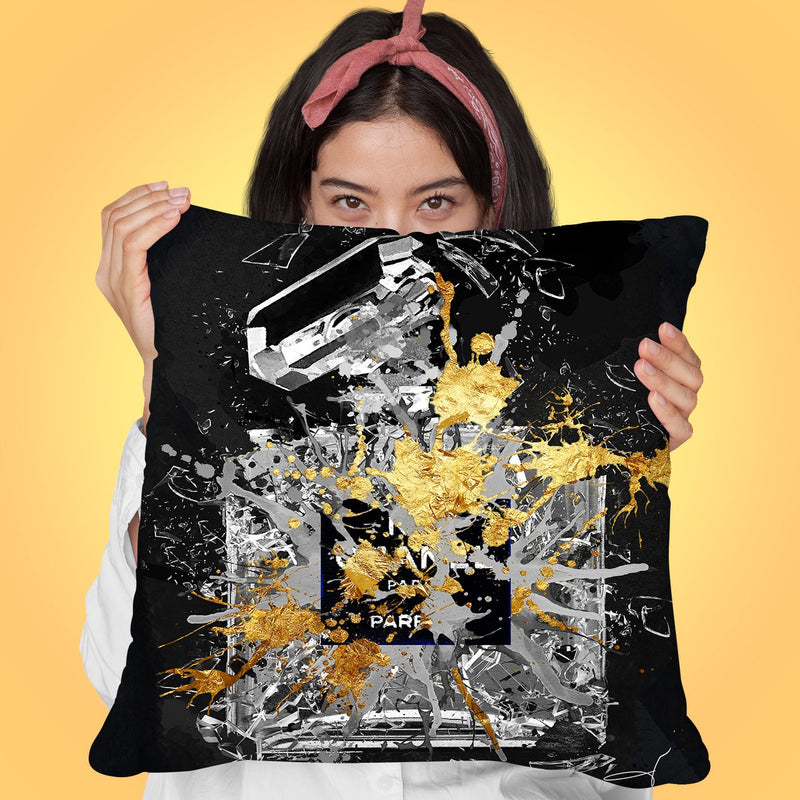 Explode In Black Throw Pillow by Jodi Pedri