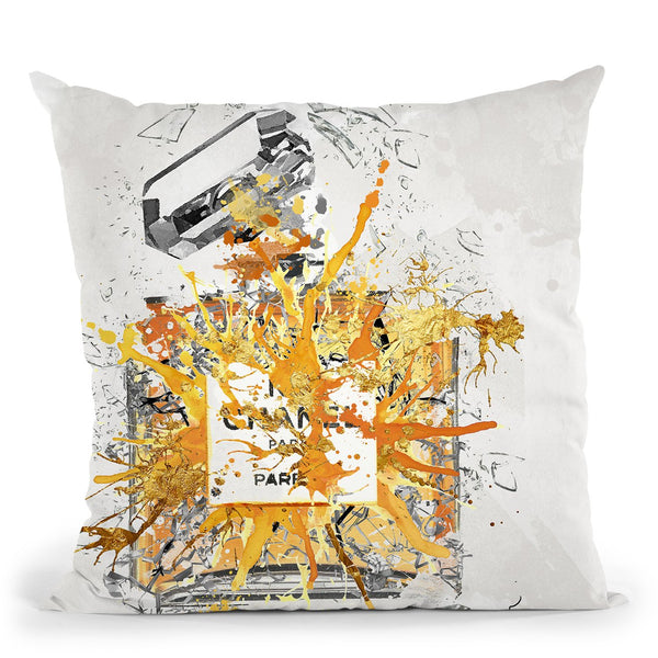 Explode In Gold Throw Pillow by Jodi Pedri