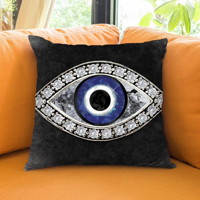 Evil Eye Ii Throw Pillow by Jodi Pedri