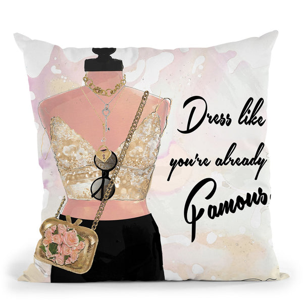 Famous Throw Pillow by Jodi Pedri