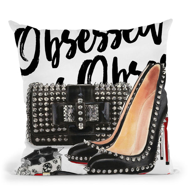 Loubo Obesessed Throw Pillow by Jodi Pedri