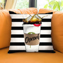 Obcessed Coffe Spill Throw Pillow by Jodi Pedri
