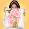 Pink Flowers Throw Pillow by Jodi Pedri