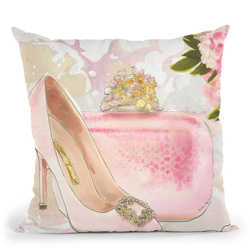 Pink Feels Throw Pillow by Jodi Pedri