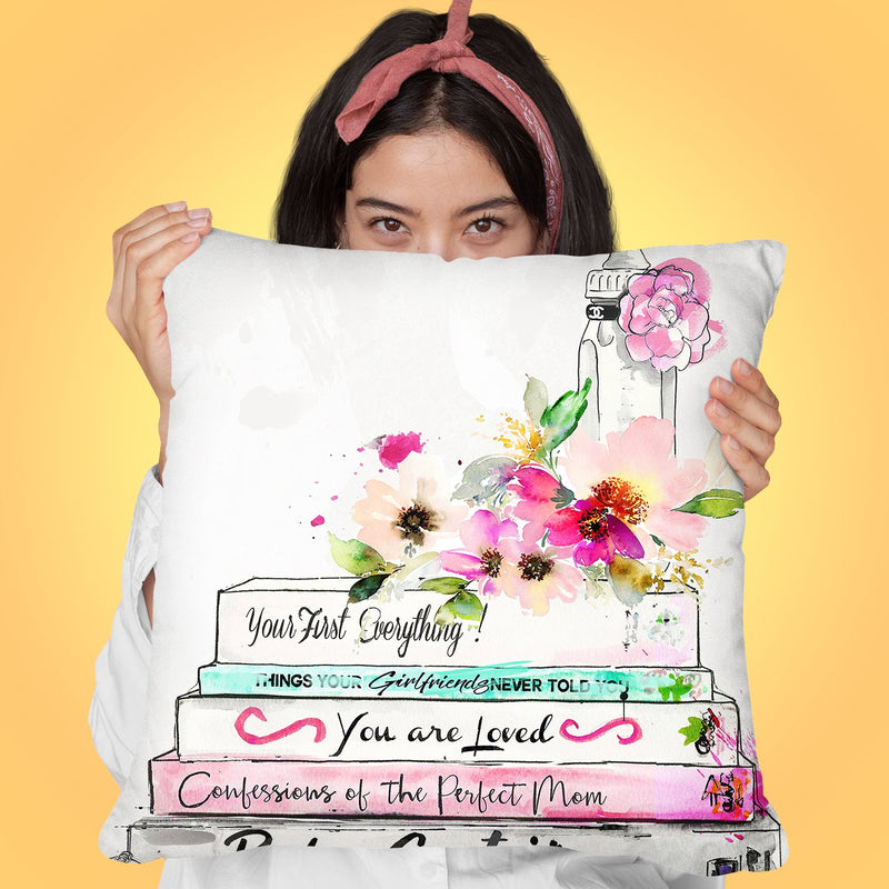Baby Books Ii Throw Pillow by Jodi Pedri