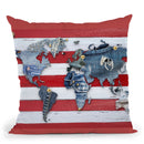 Born In The Usa Copy Throw Pillow by Jodi Pedri
