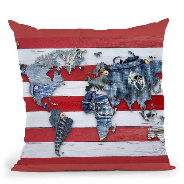 Born In The Usa Copy Throw Pillow by Jodi Pedri