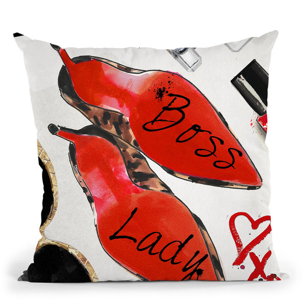 Boss Lady Copy Throw Pillow by Jodi Pedri