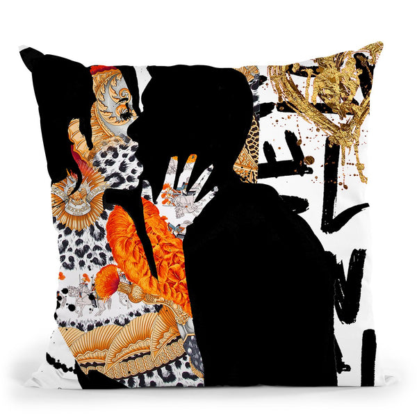 Kiss Me In Gold Throw Pillow by Jodi Pedri
