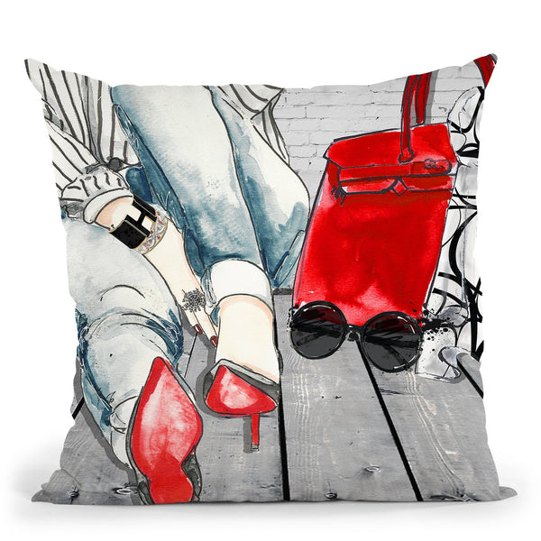 Coffee Break Throw Pillow by Jodi Pedri