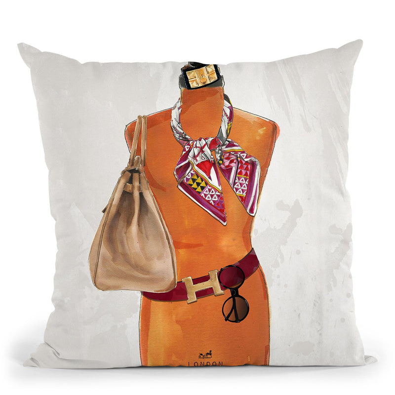 Dress For Success London Throw Pillow by Jodi Pedri