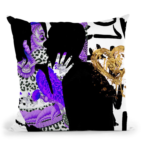 Kiss Me In Purple Throw Pillow by Jodi Pedri