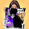Kiss Me In Purple Throw Pillow by Jodi Pedri