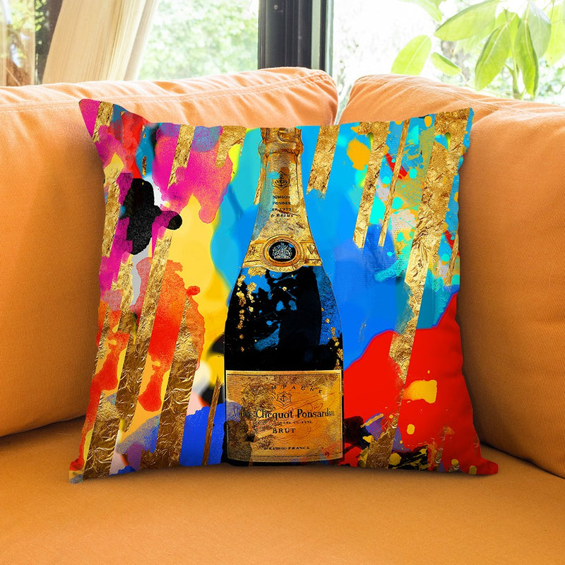Poppin Bottles Throw Pillow by Jodi Pedri