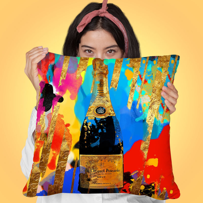 Poppin Bottles Throw Pillow by Jodi Pedri