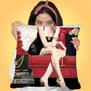 Red Couch Ii Throw Pillow by Jodi Pedri