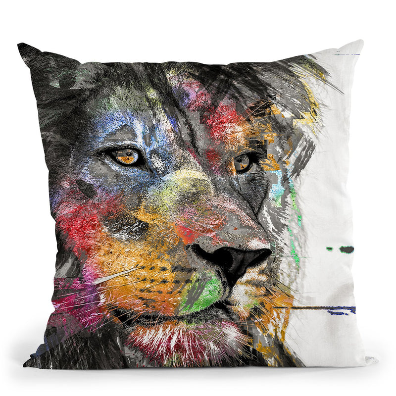 Leo In Color Throw Pillow by Jodi Pedri