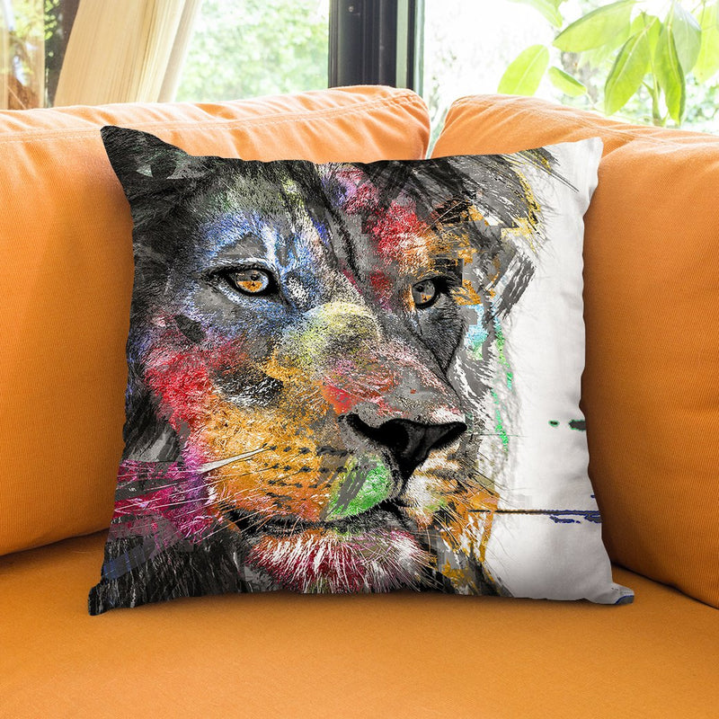 Leo In Color Throw Pillow by Jodi Pedri