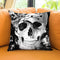 Skull & Flowers Throw Pillow by Jodi Pedri