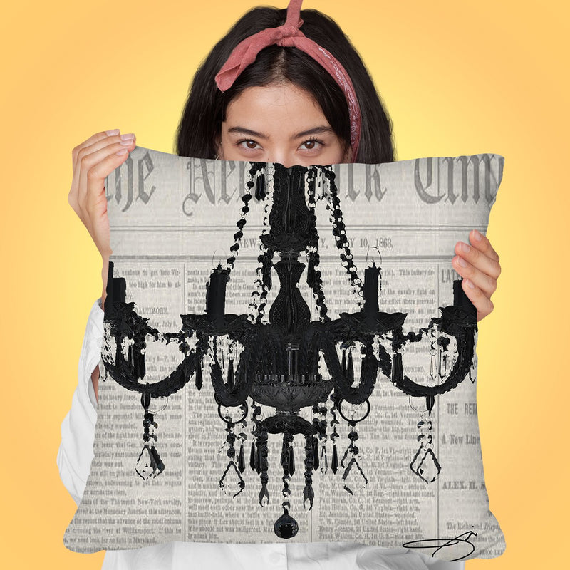 Times Chand White Throw Pillow by Jodi Pedri