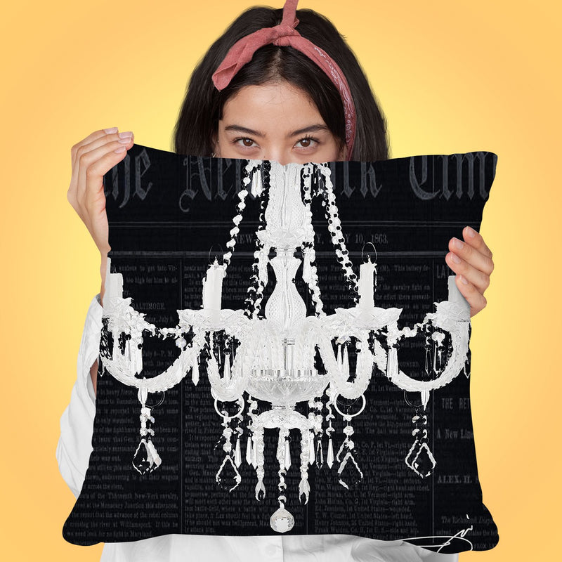 Times Chand Black Throw Pillow by Jodi Pedri