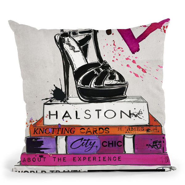 World Travel Books Throw Pillow by Jodi Pedri