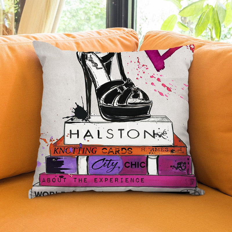 World Travel Books Throw Pillow by Jodi Pedri