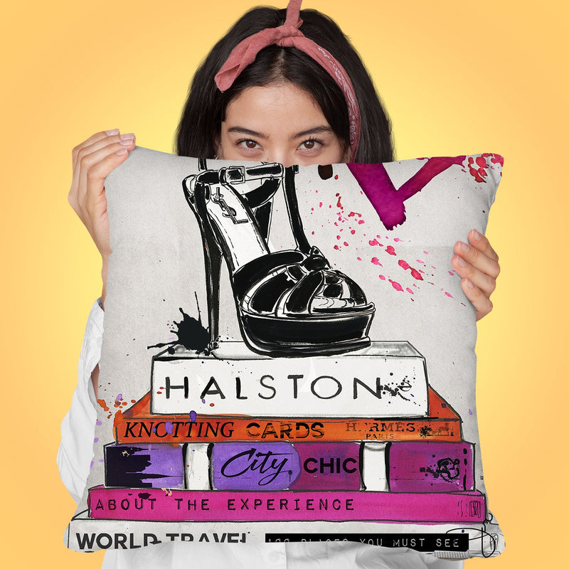 World Travel Books Throw Pillow by Jodi Pedri