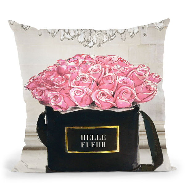 Bell Fleur In Pink Throw Pillow by Jodi Pedri