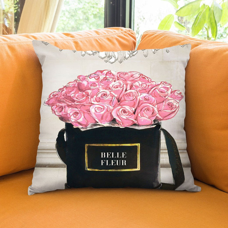 Bell Fleur In Pink Throw Pillow by Jodi Pedri